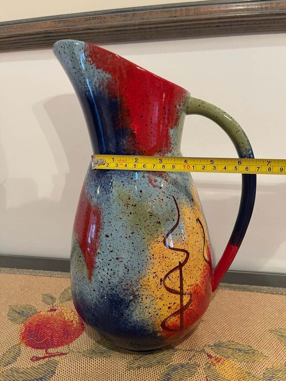 Pfaltzgraff Sedona 72oz Hand Painted Ceramic Pitcher - Picture 8 of 10